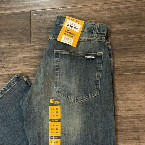 Berne Mens Putty Cotton Blend Flex 180 Pants 32x32 NWT - Picture 4 of 11